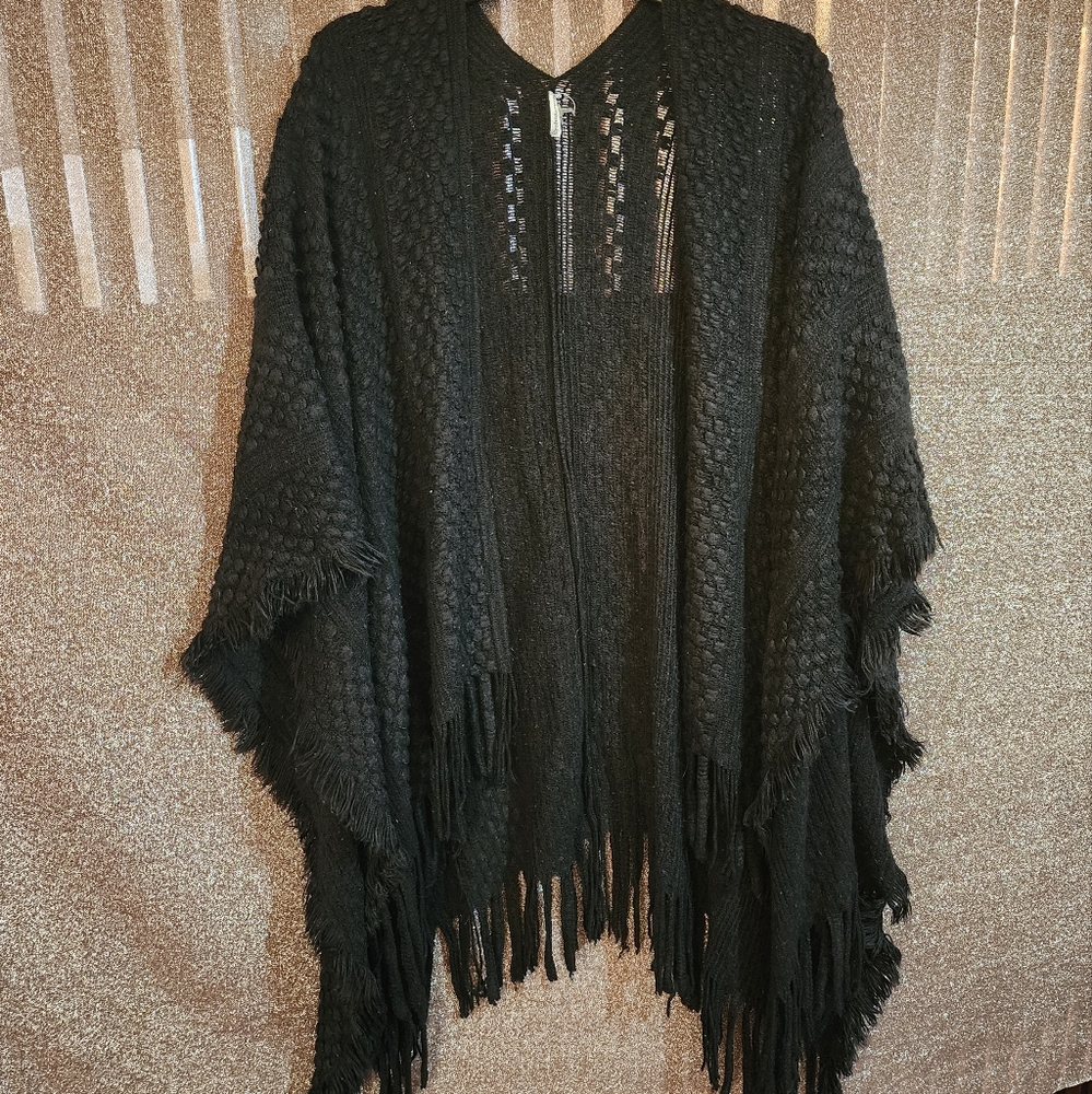Black knitted Shawl